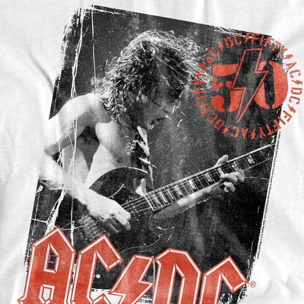 AC/DC Miesten Stamp Poster T-paita