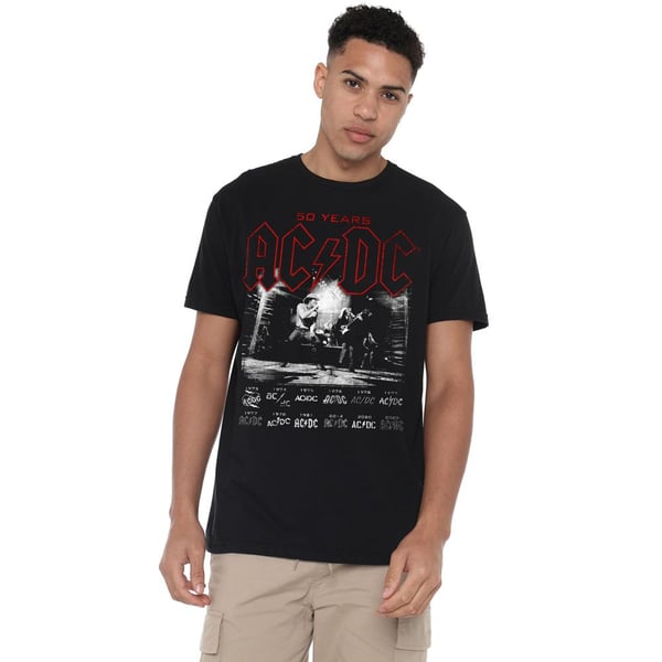 AC/DC Miesten Logo Stack T-paita