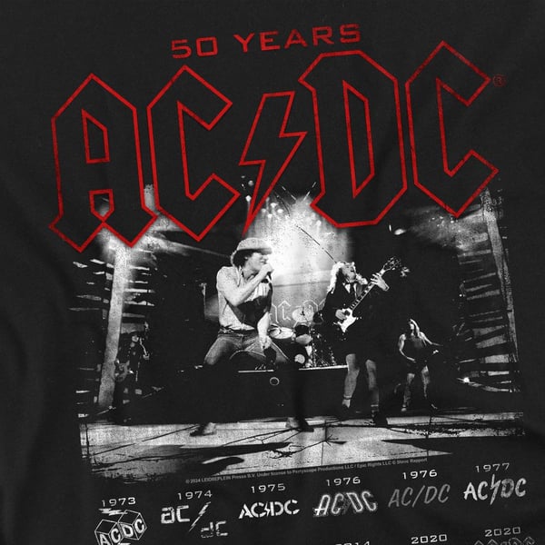 AC/DC Miesten Logo Stack T-paita