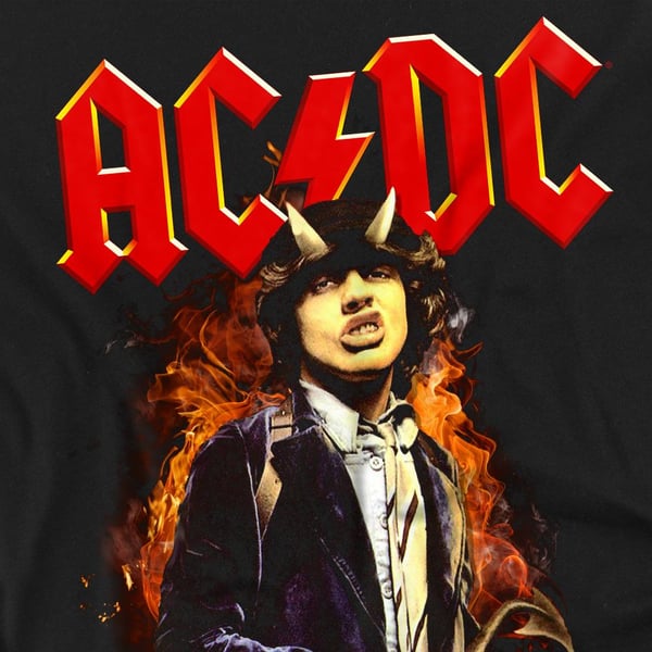 AC/DC Miesten Fire And Horns T-paita