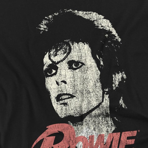 David Bowie Mens Distressed T-Shirt