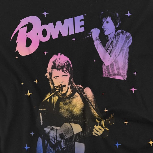 David Bowie Miesten Sateenkaari Gradientti T-paita