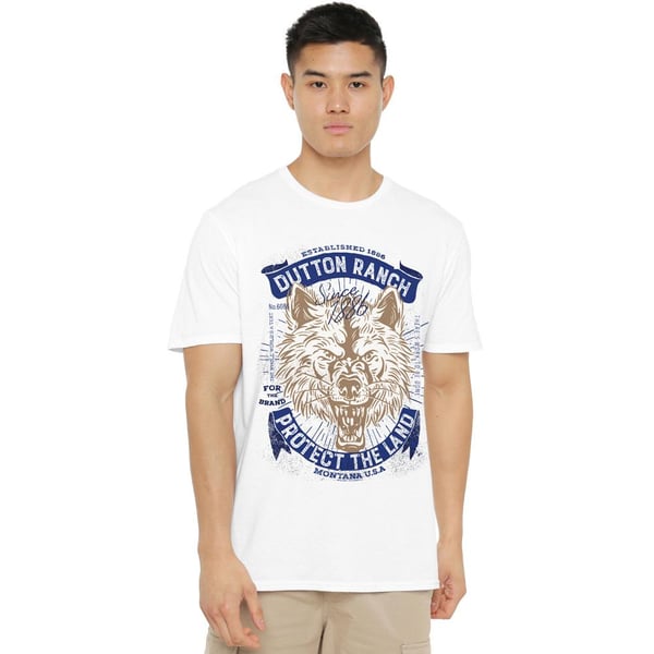 Yellowstone Mens Protect The Land Wolf T-Shirt