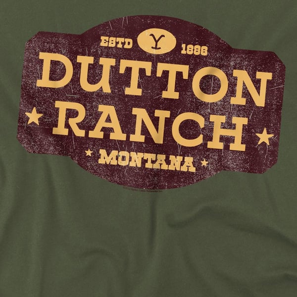 Yellowstone Mens Dutton Ranch Distressed T-Shirt