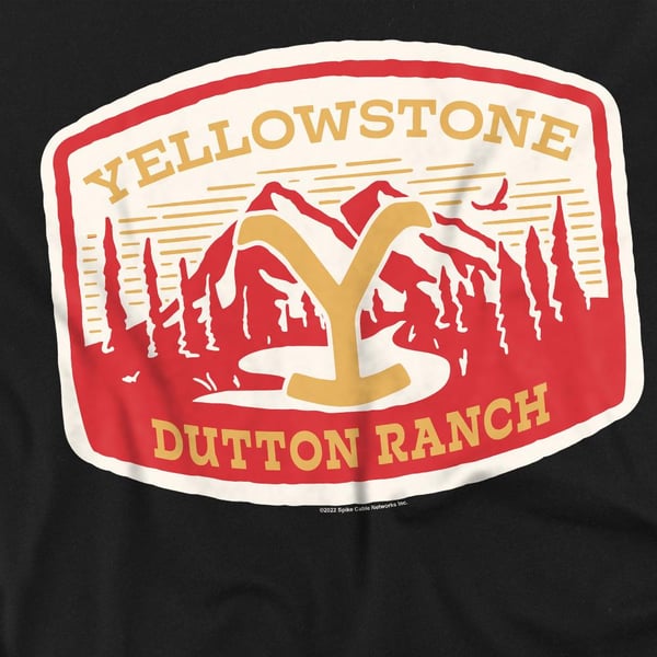 Yellowstone Miesten Dutton Ranch Mountain T-paita