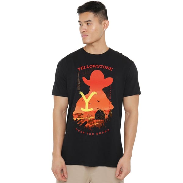 Yellowstone Mens Wear the Brand Sunset Silhouette T-Shirt