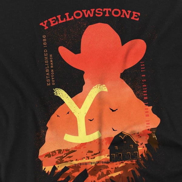 Yellowstone Mens Wear the Brand Sunset Silhouette T-Shirt