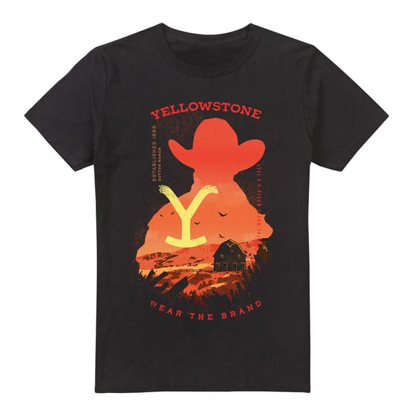 Yellowstone Mens Wear the Brand Sunset Silhouette T-Shirt