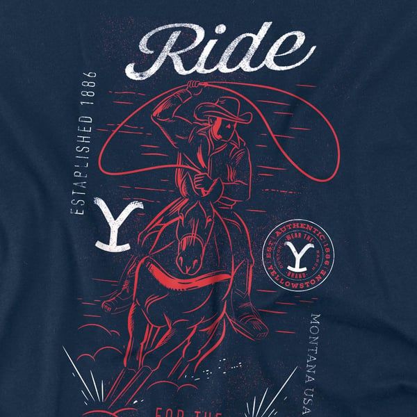 Yellowstone Mens Ride For The Brand Cowboy T-Shirt