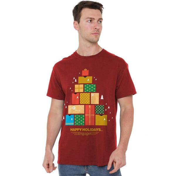 Star Trek: The Original Series Mens Happy Holidays Gifts Christmas T-Shirt