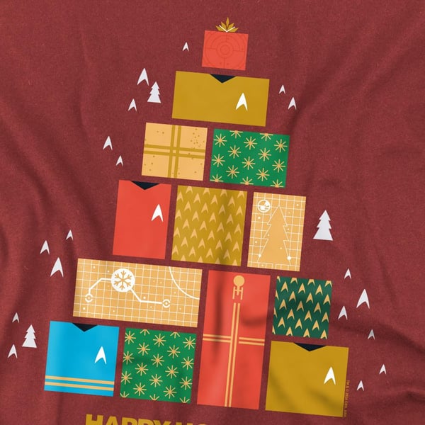 Star Trek: The Original Series Mens Happy Holidays Gifts Christmas T-Shirt