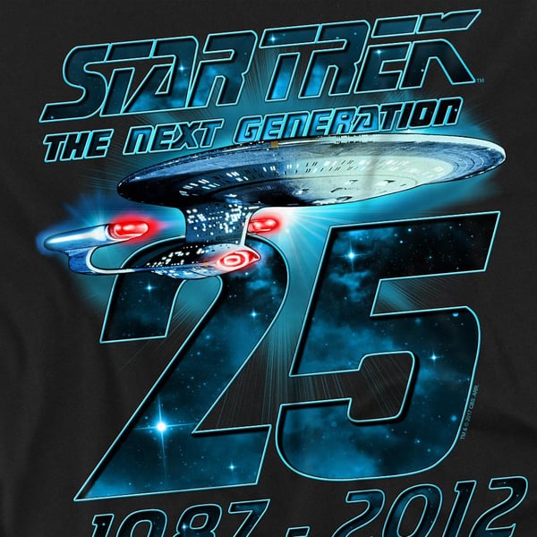 Star Trek Mens Enterprise 25 T-Shirt