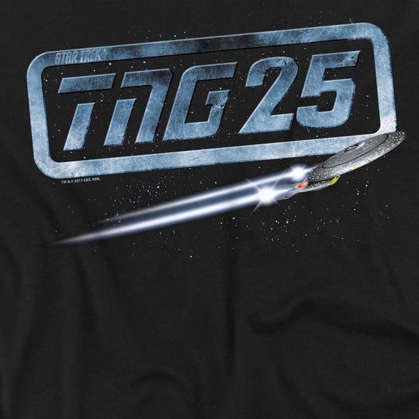 Star Trek Mens The Next Generation 25 Enterprise T-Shirt