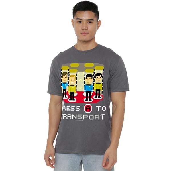 Star Trek Mens Press A to Transport T-Shirt