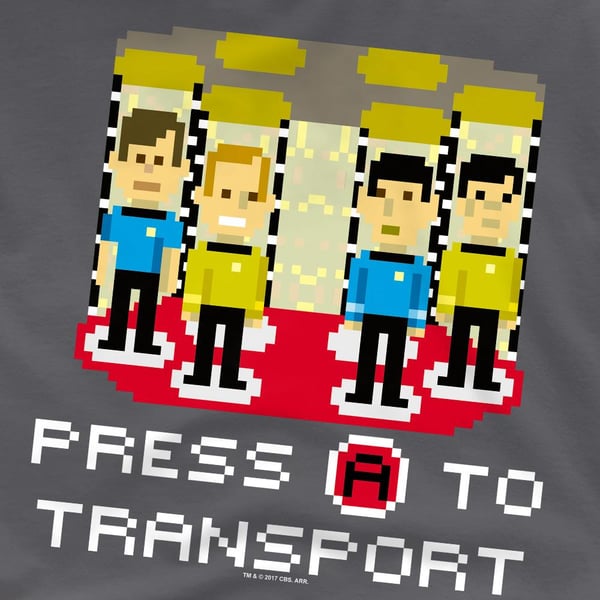 Star Trek Mens Press A to Transport T-Shirt