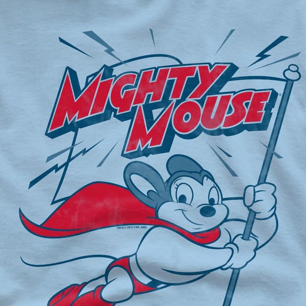Mighty Mouse Mens Mighty Flag T-Shirt