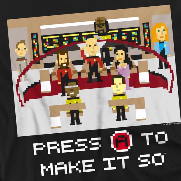 Star Trek Miesten Make It So Pixel T-paita