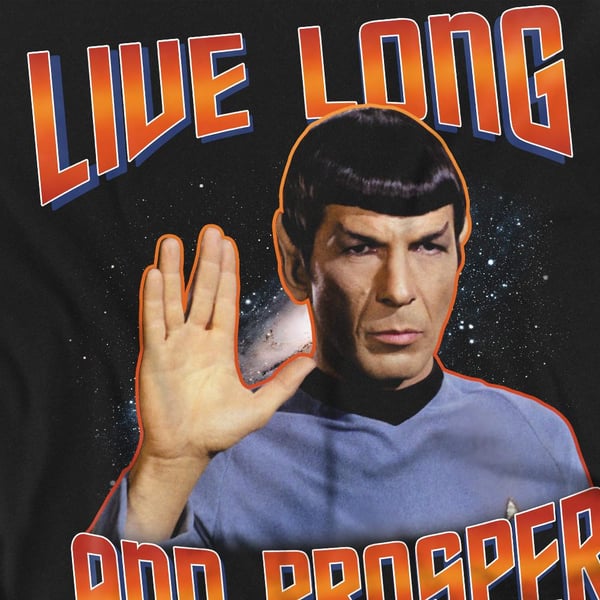 Star Trek Miesten Alkuperäinen Live Long and Prosper T-paita