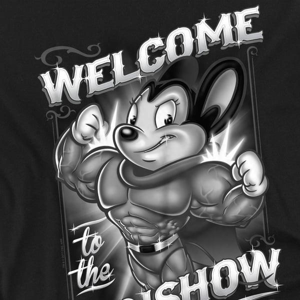 Mighty Mouse Miesten Mighty Gunshow T-paita