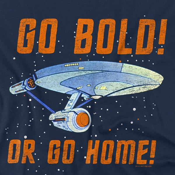 Star Trek Miesten Go Bold T-paita