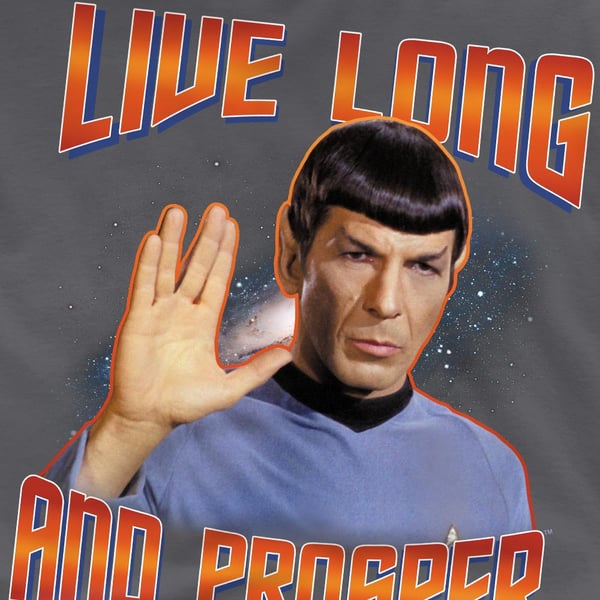 Star Trek: The Original Series Mens Live Long and Prosper Spock T-Shirt