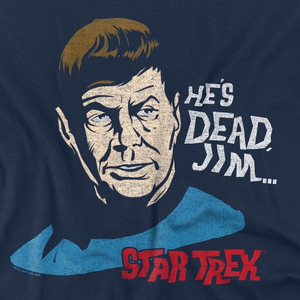Star Trek Miesten He's Dead Jim T-paita