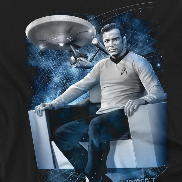 Star Trek miesten kapteenin tuoli T-paita
