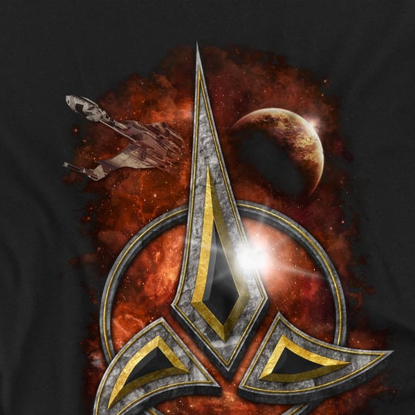 Star Trek Miesten Klingon-harjat-T-paita