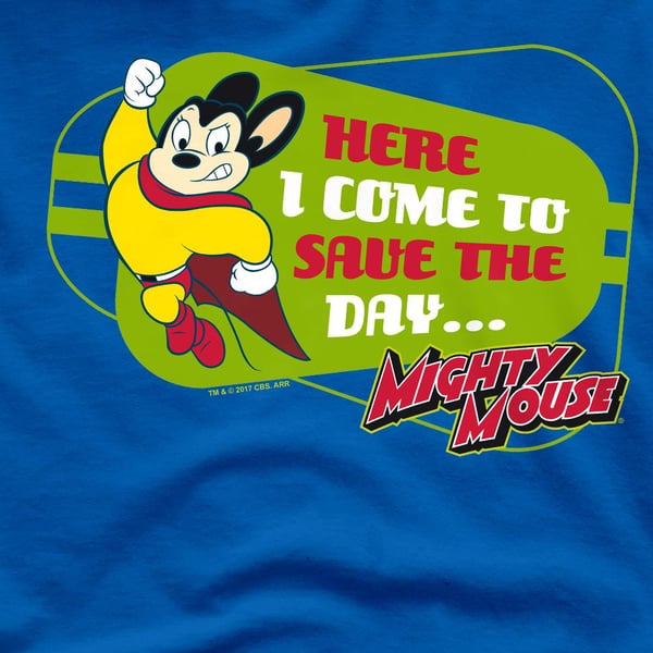 Mighty Mouse Miesten T-paita Tässä minä tulen