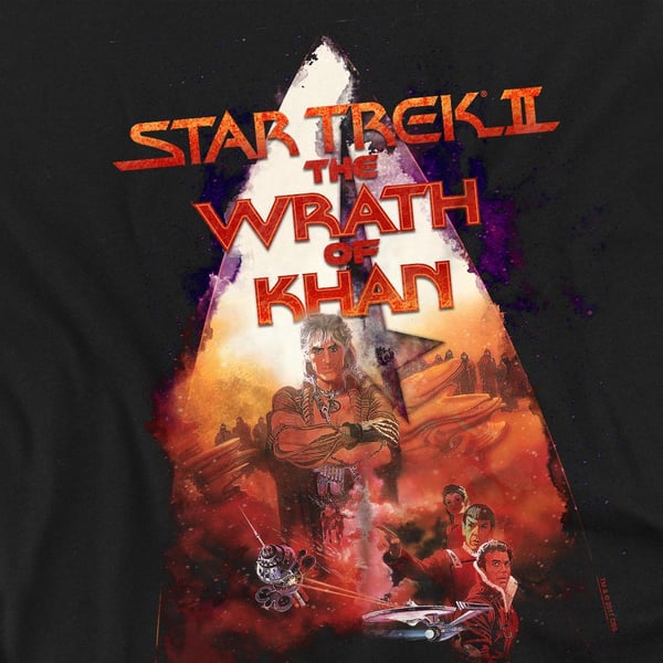 Star Trek Mens The Wrath of Khan Poster T-Shirt