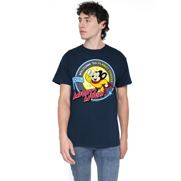 Mighty Mouse Miesten Planet Cheese T-paita