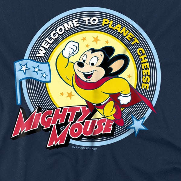 Mighty Mouse Miesten Planet Cheese T-paita