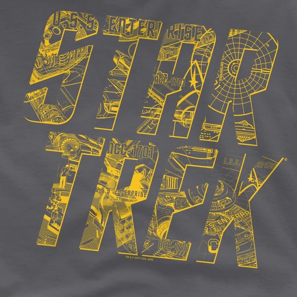 Star Trek Mens Schematic Logo T-Shirt