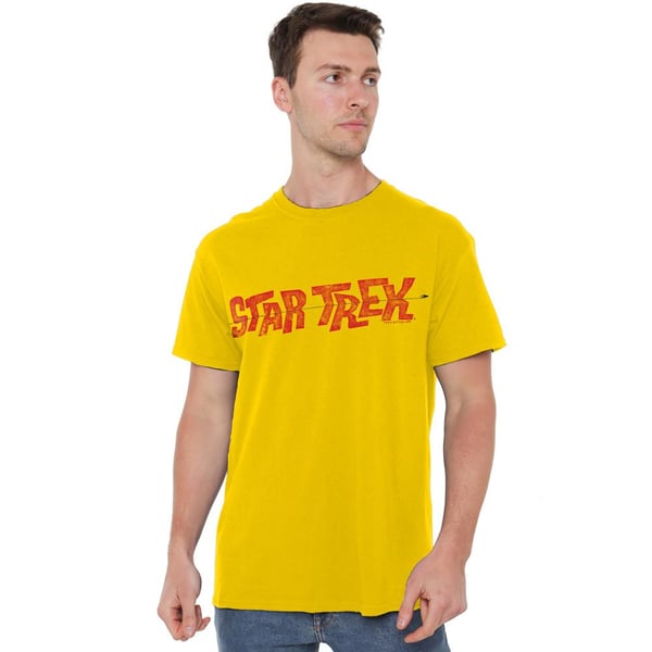 Star Trek Mens Distressed Comic Logo T-Shirt