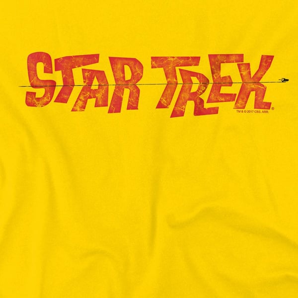Star Trek Mens Distressed Comic Logo T-Shirt