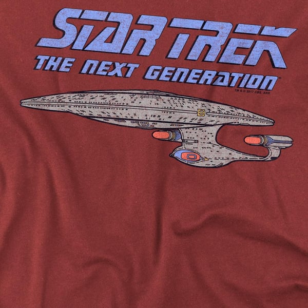 Star Trek Mens The Next Generation Distressed T-Shirt