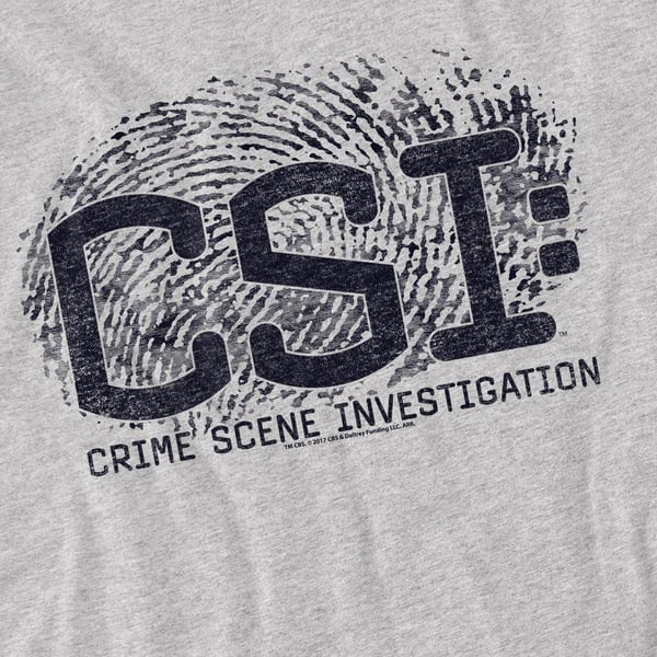 CSI Mens Distressed Logo T-Shirt