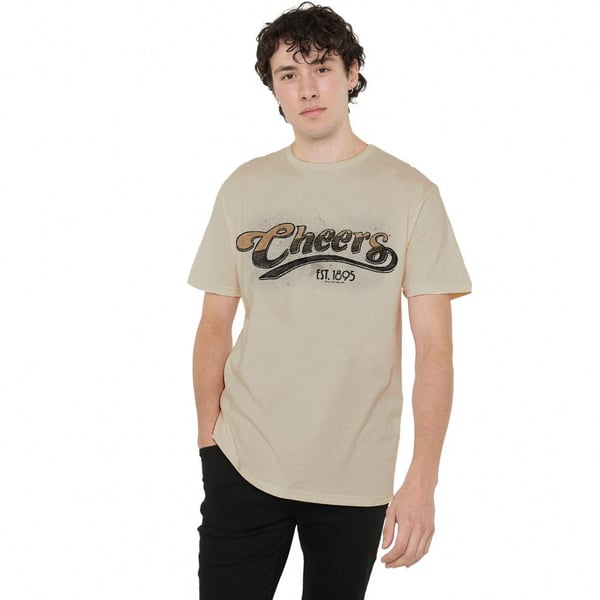 Cheers Mens Watercolour Logo T-Shirt