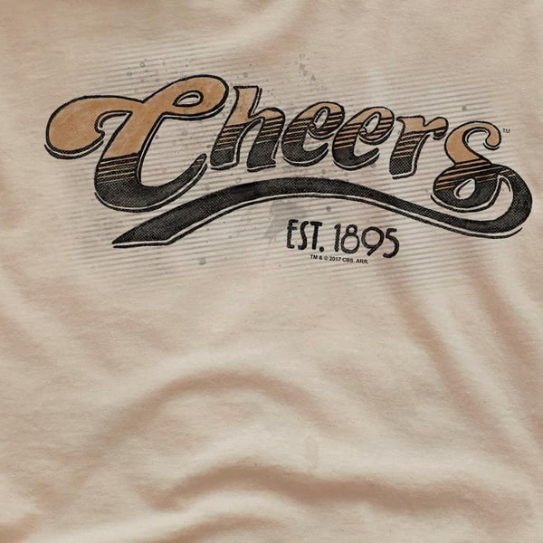 Cheers Mens Watercolour Logo T-Shirt