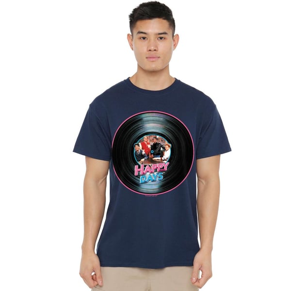 Happy Days Mens On the Record T-Shirt