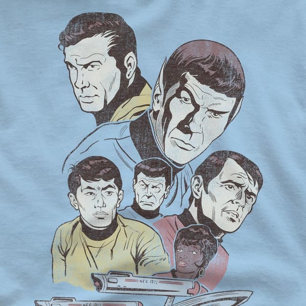 Star Trek Mens Retro Crew T-Shirt