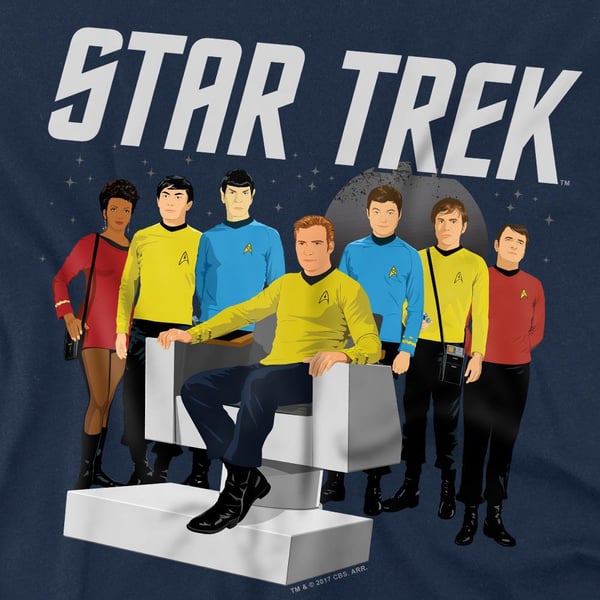 Star Trek Mens Vector Crew T-Shirt