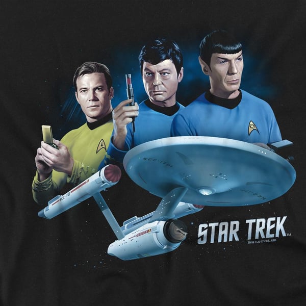 Star Trek Miesten Main Three T-paita
