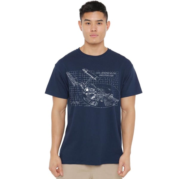 Star Trek Mens Enterprise Print T-Shirt