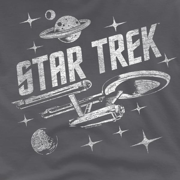 Star Trek Miesten Avaruuden Läpi T-paita