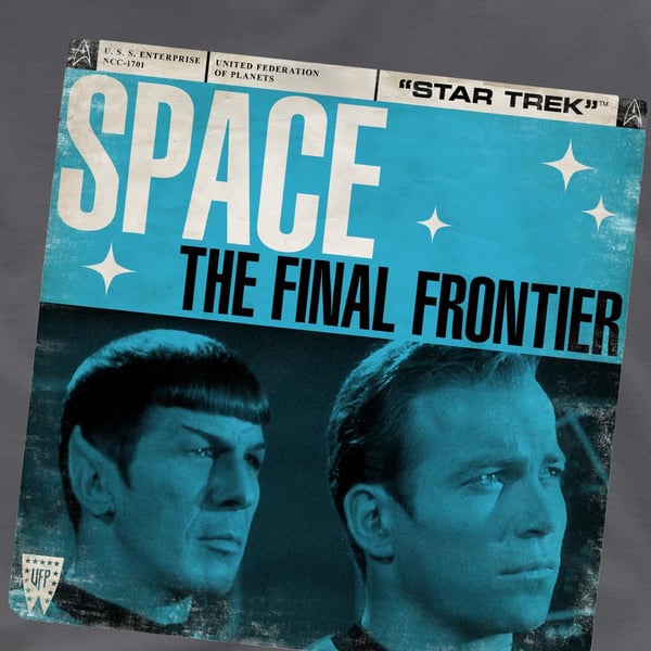 Star Trek Mens Final Frontier Cover T-Shirt