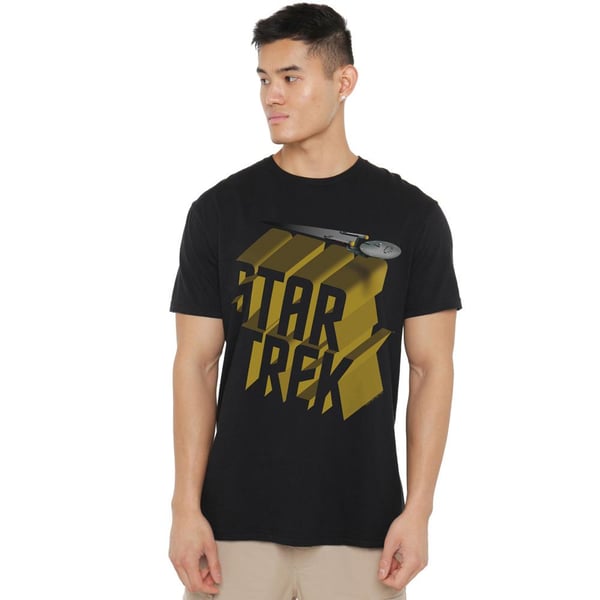 Star Trek Mens 3D Logo T-Shirt