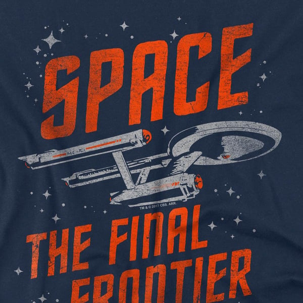 Star Trek miesten avaruusmatkailu T-paita