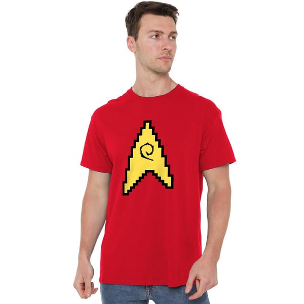 Star Trek miesten insinööri 8-bittinen T-paita