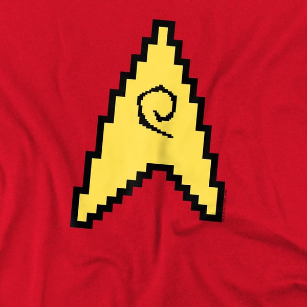 Star Trek miesten insinööri 8-bittinen T-paita